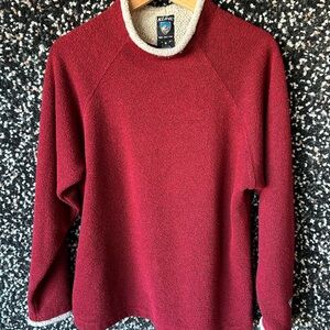 KUHL Womens "Stovepipe Fleece Pullover" Alfpaca sweater Size M shearling lined